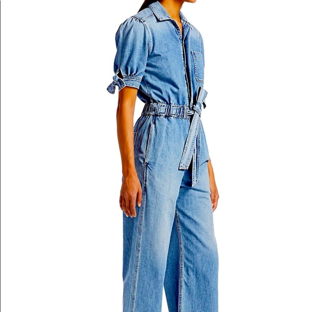 Citizens of Humanity Robyn Knot Sleeves Denim Jumpsuit